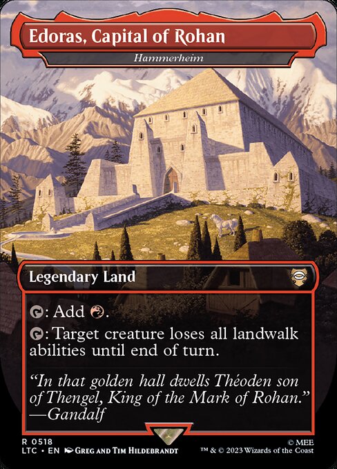 Hammerheim - Edoras, Capital of Rohan The Lord of the Rings- Commander decks Topper